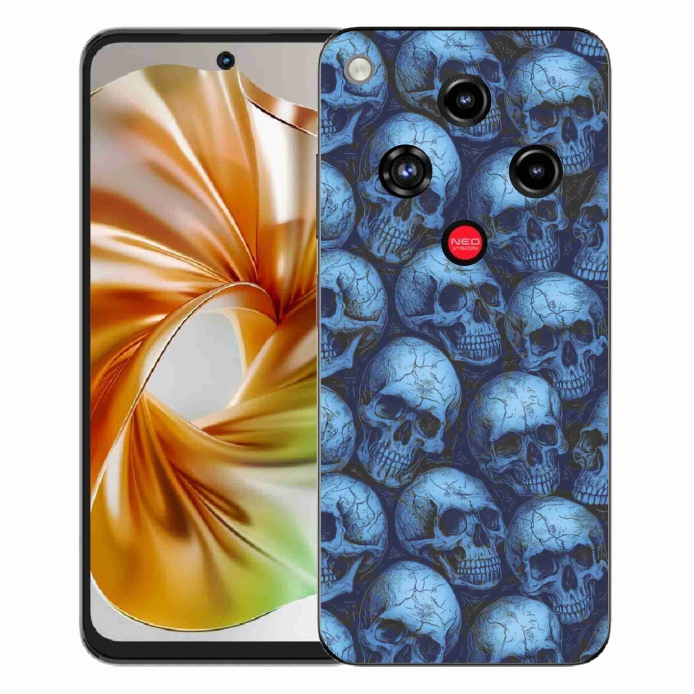 Gelový kryt mmCase na ZTE Nubia Focus 2 - lebky