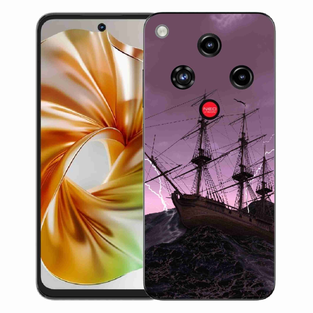 Gelový kryt mmCase na ZTE Nubia Focus 2 - loď v bouři