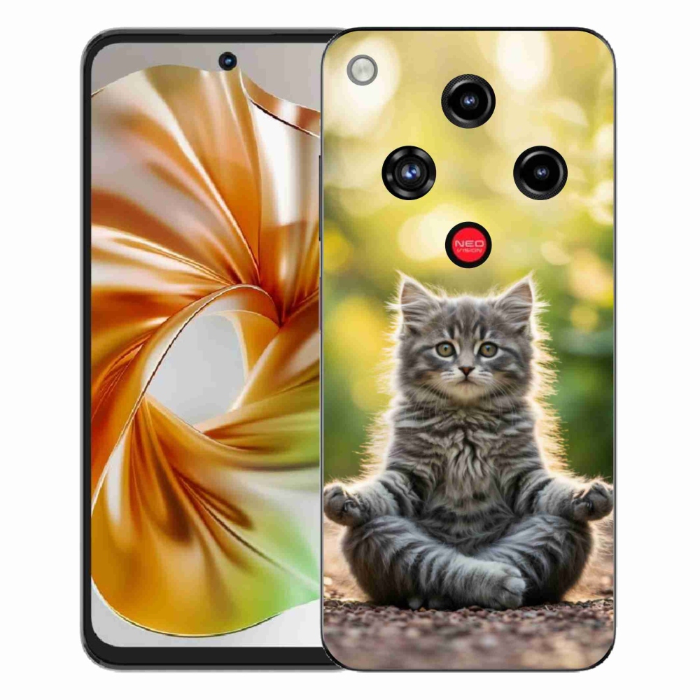 Gelový kryt mmCase na ZTE Nubia Focus 2 - meditující kotě