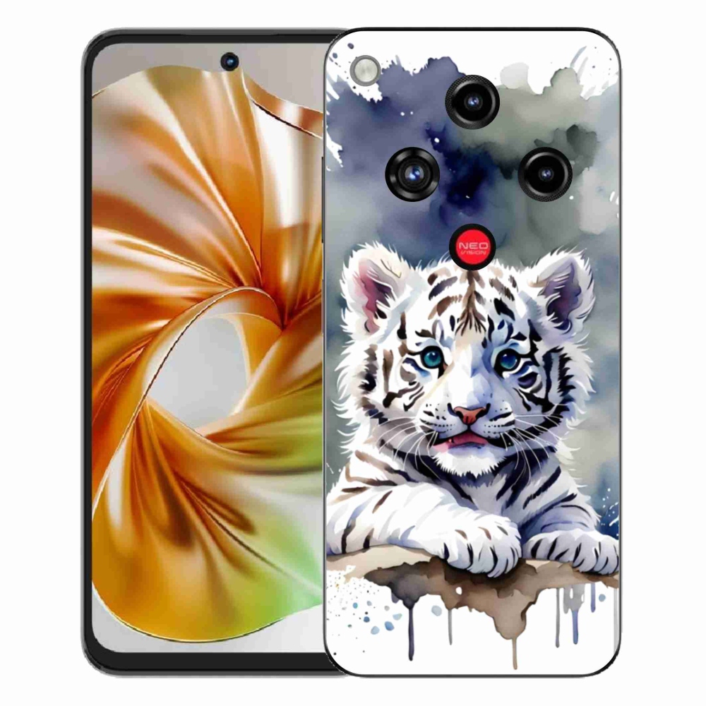 Gelový kryt mmCase na ZTE Nubia Focus 2 - mládě bílého tygra