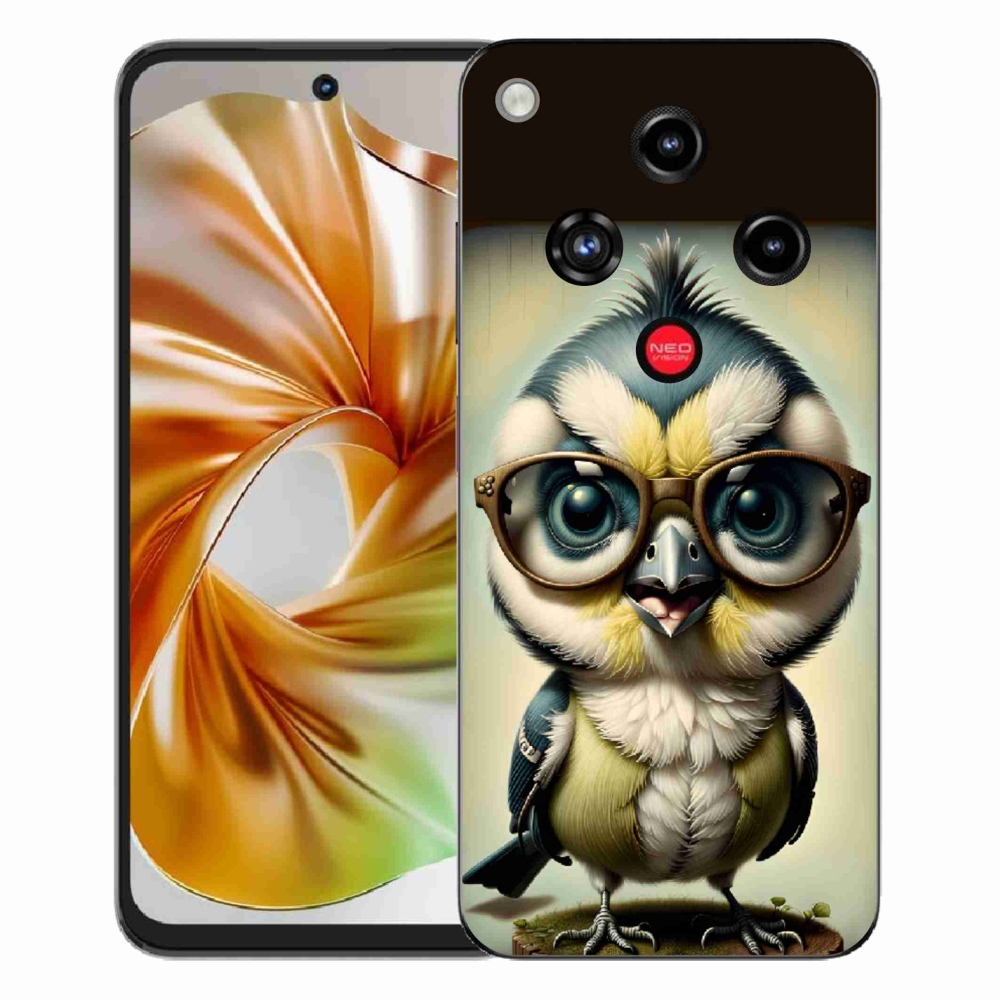 Gelový kryt mmCase na ZTE Nubia Focus 2 - mládě s brýlemi