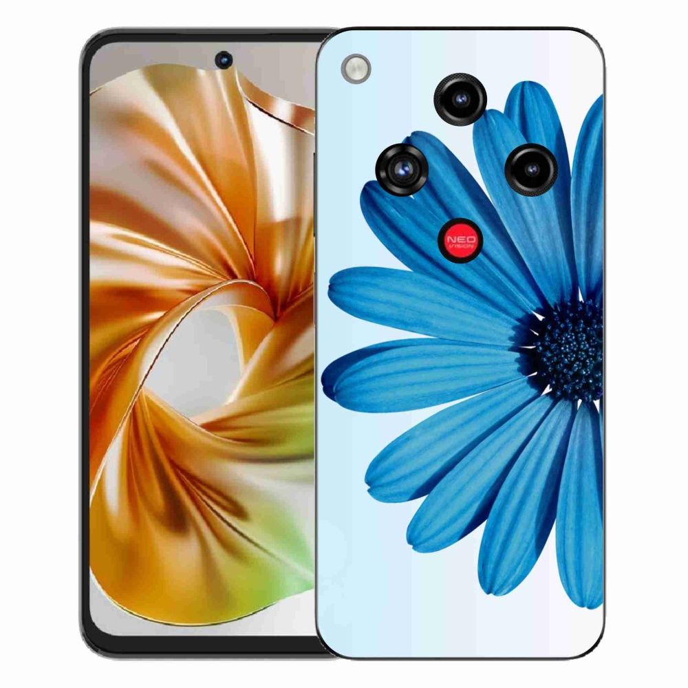 Gelový kryt mmCase na ZTE Nubia Focus 2 - modrá kopretina