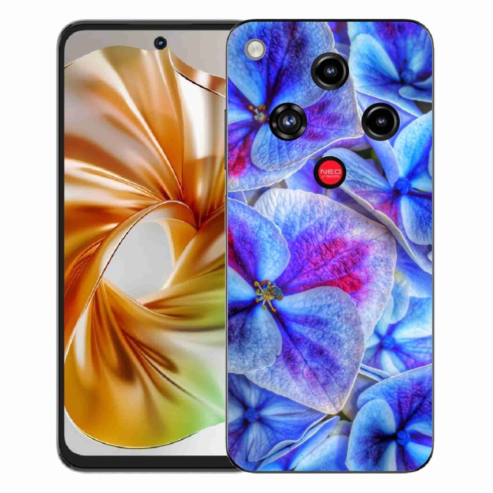Gelový kryt mmCase na ZTE Nubia Focus 2 - modré květy 1