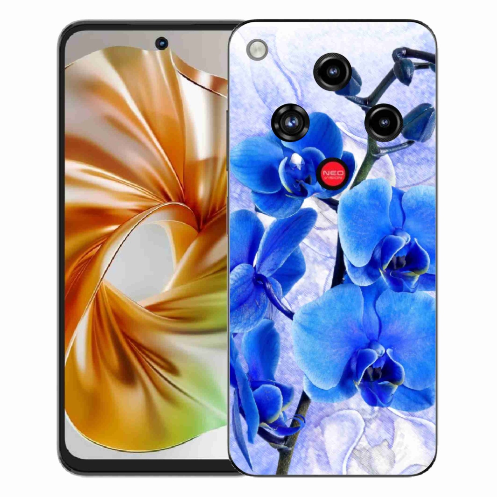 Gelový kryt mmCase na ZTE Nubia Focus 2 - modré květy
