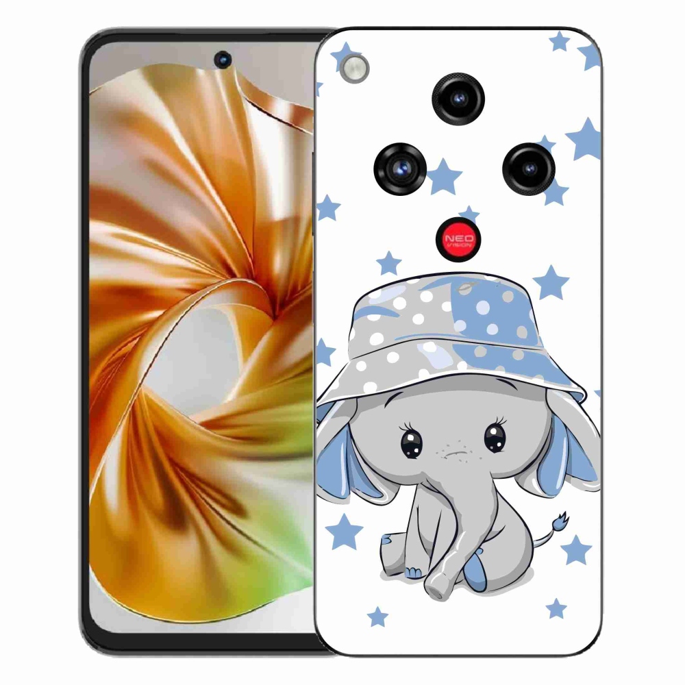 Gelový kryt mmCase na ZTE Nubia Focus 2 - modrý slon