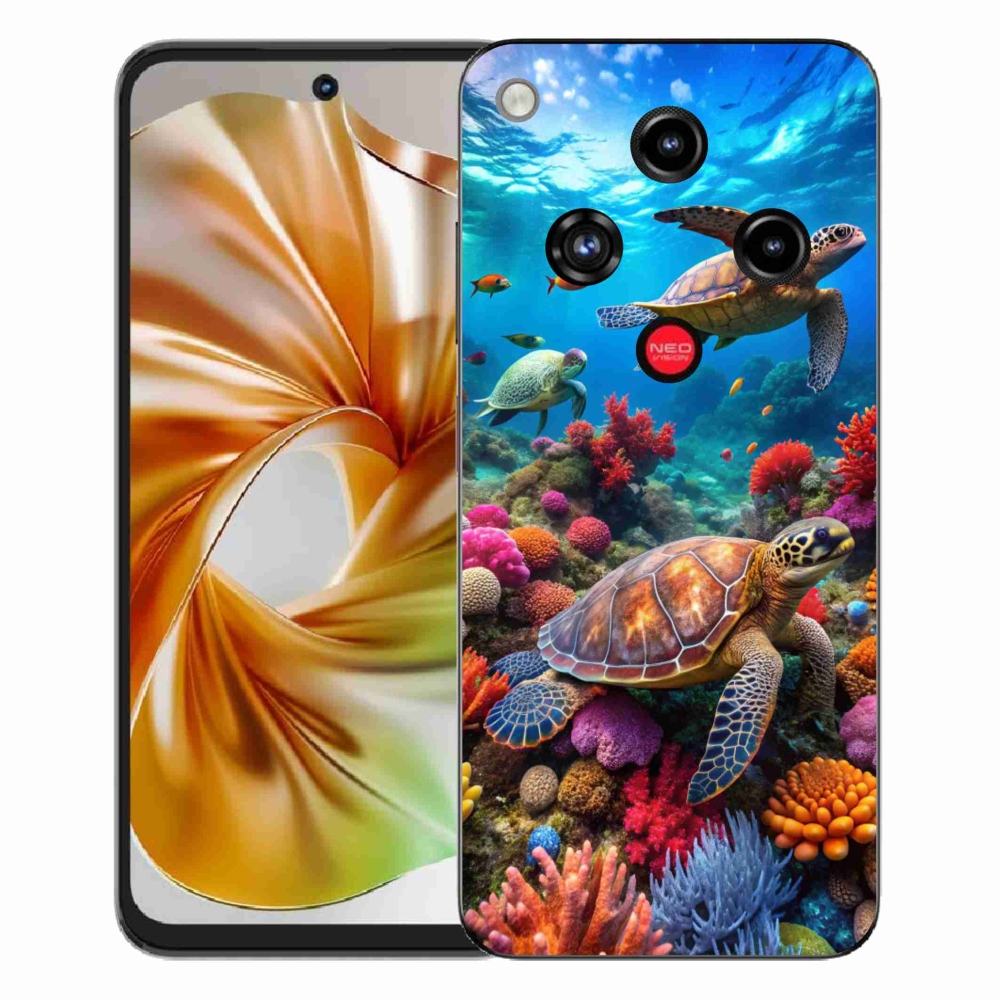 Gelový kryt mmCase na ZTE Nubia Focus 2 - mořský svět 2