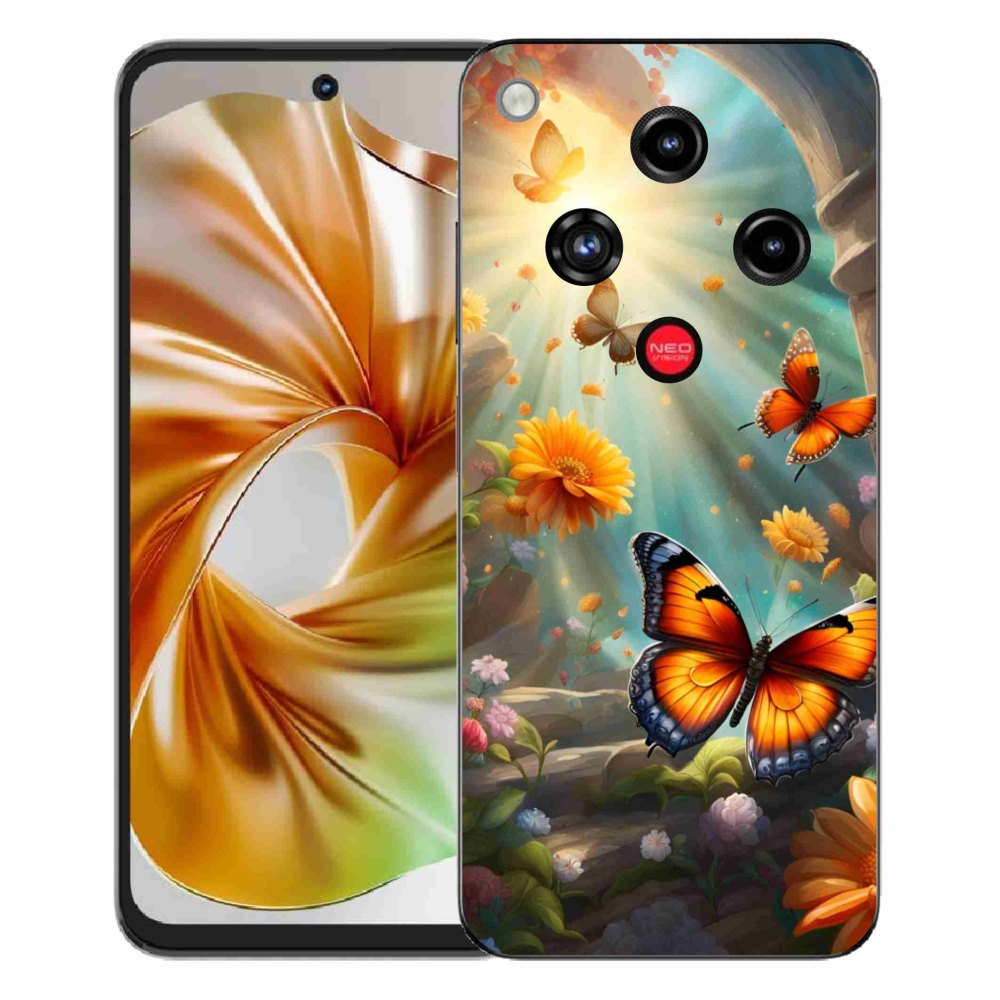 Gelový kryt mmCase na ZTE Nubia Focus 2 - motýlí zahrada 2