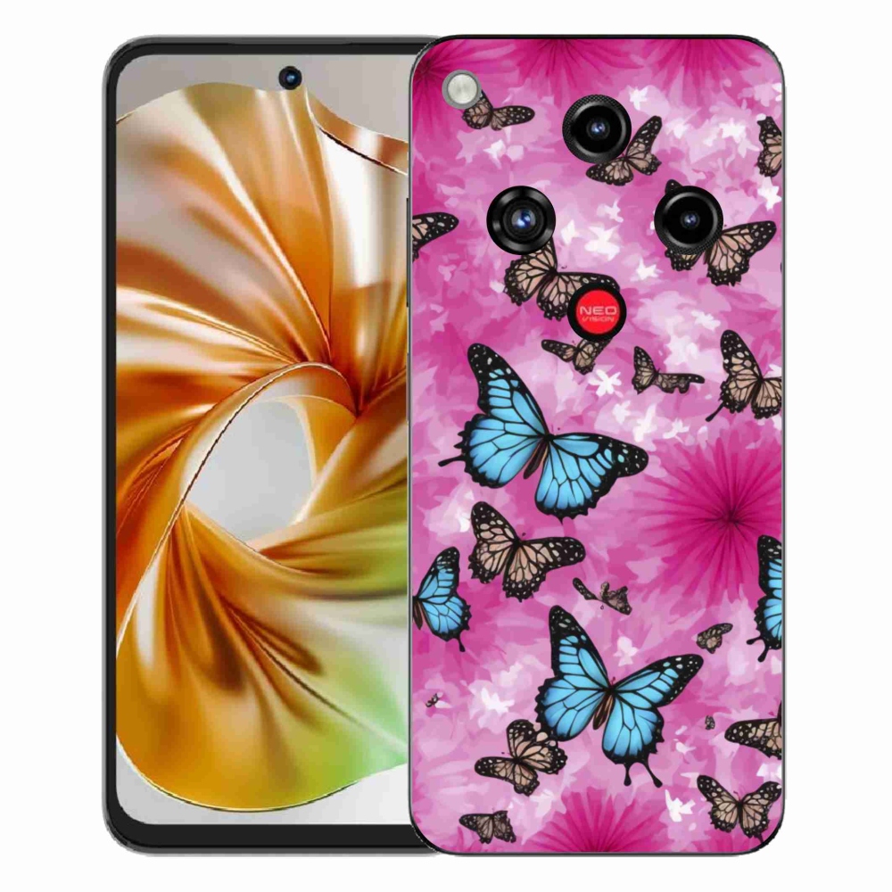 Gelový kryt mmCase na ZTE Nubia Focus 2 - motýlí zahrada