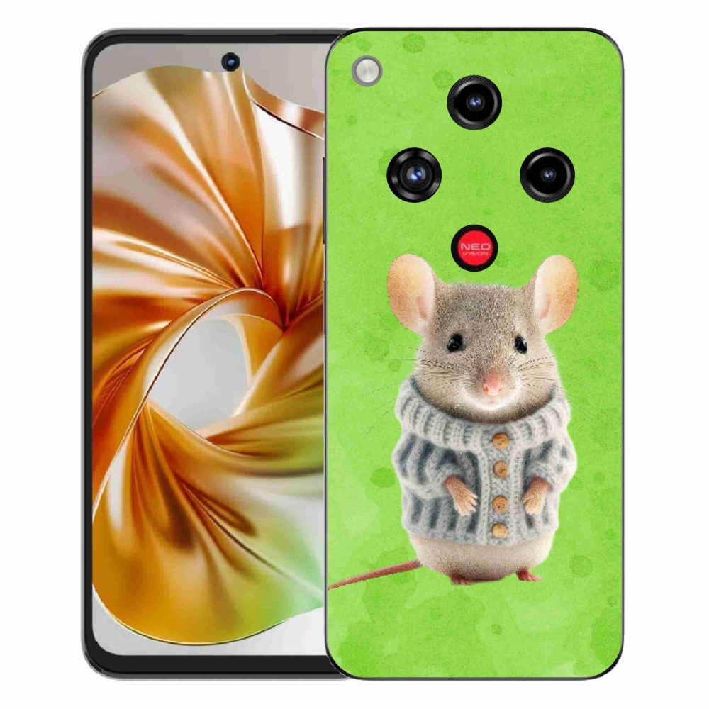 Gelový kryt mmCase na ZTE Nubia Focus 2 - myška ve svetru