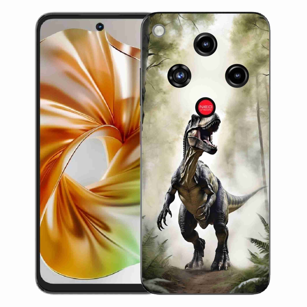 Gelový kryt mmCase na ZTE Nubia Focus 2 - naštvaný T-Rex
