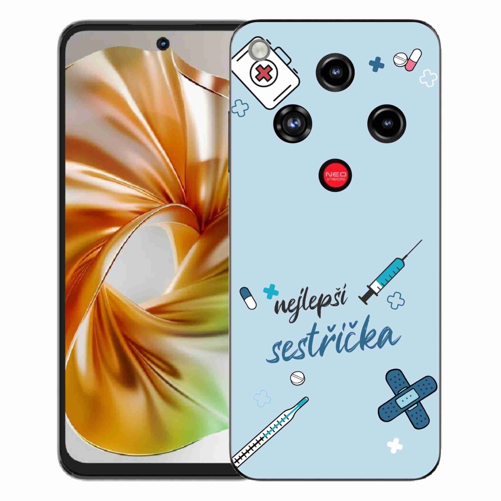 Gelový kryt mmCase na ZTE Nubia Focus 2 - nejlepší sestřička modré pozadí