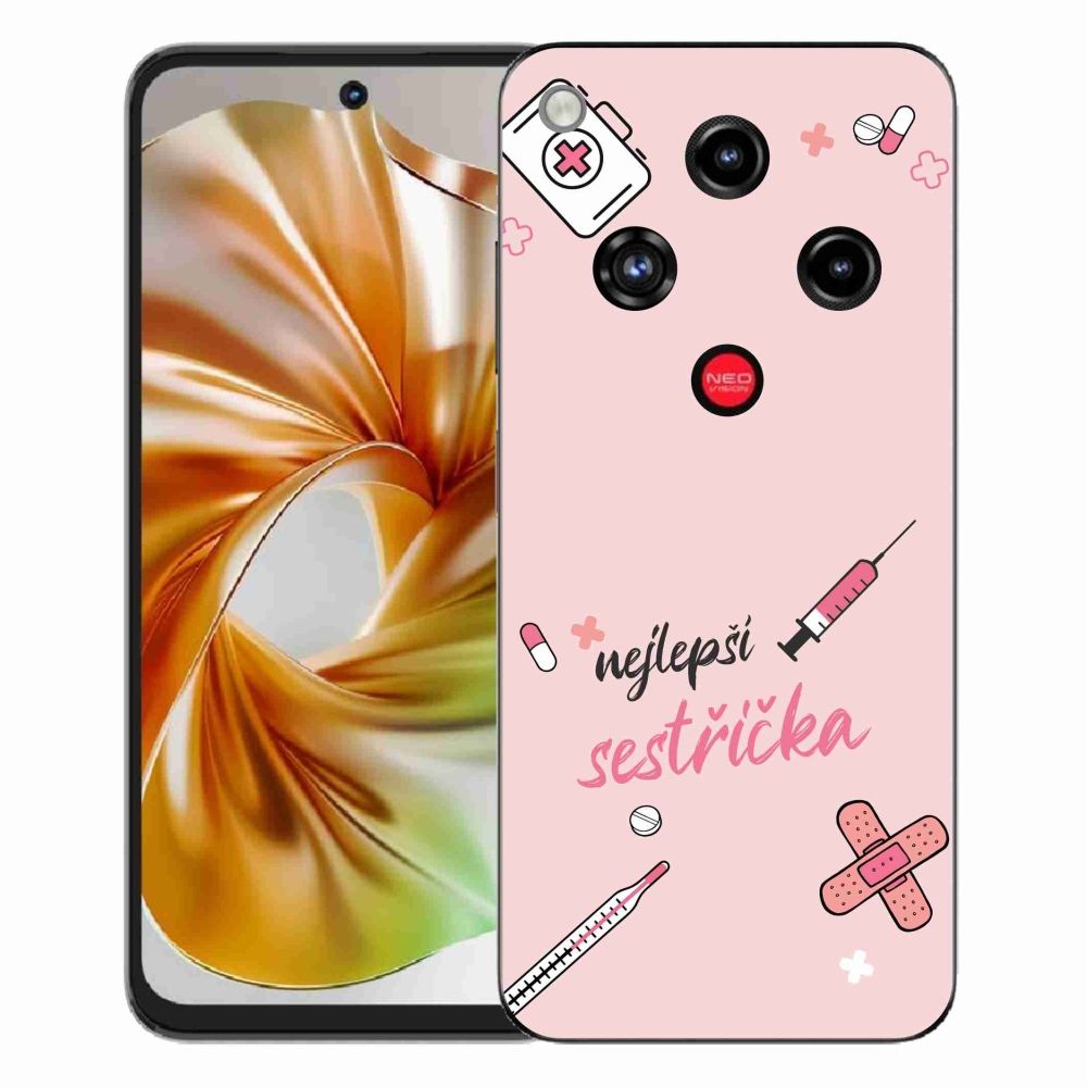 Gelový kryt mmCase na ZTE Nubia Focus 2 - nejlepší sestřička růžové pozadí