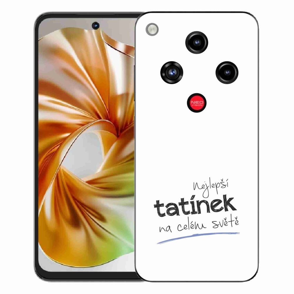 Gelový kryt mmCase na ZTE Nubia Focus 2 - nejlepší tatínek 4 bílé pozadí