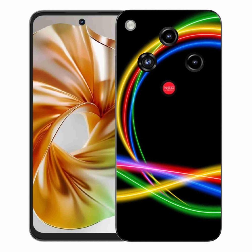 Gelový kryt mmCase na ZTE Nubia Focus 2 - neonové kruhy