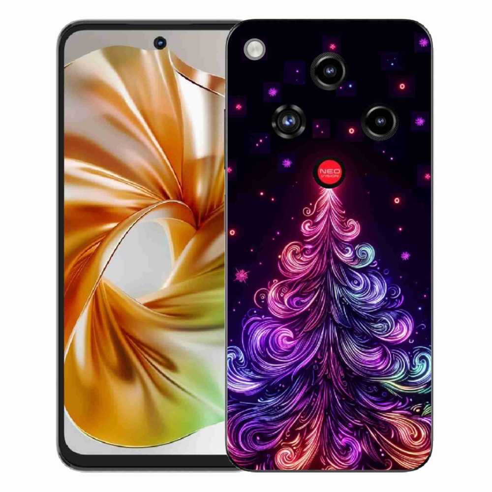Gelový kryt mmCase na ZTE Nubia Focus 2 - neonový vánoční stromek 1