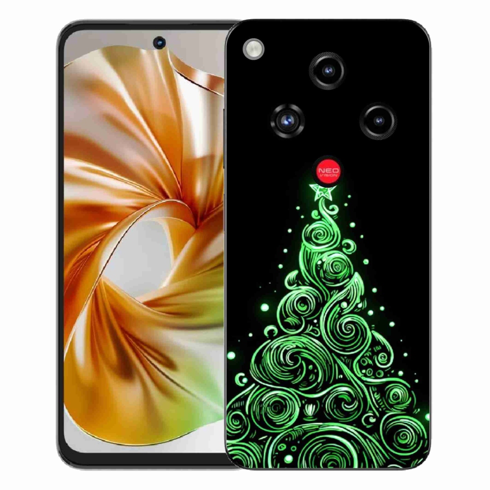 Gelový kryt mmCase na ZTE Nubia Focus 2 - neonový vánoční stromek 3