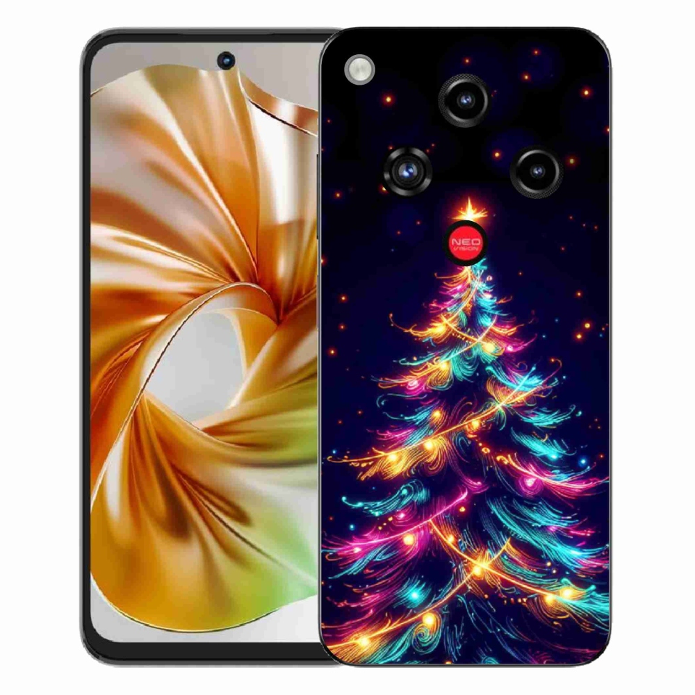 Gelový kryt mmCase na ZTE Nubia Focus 2 - neonový vánoční stromek