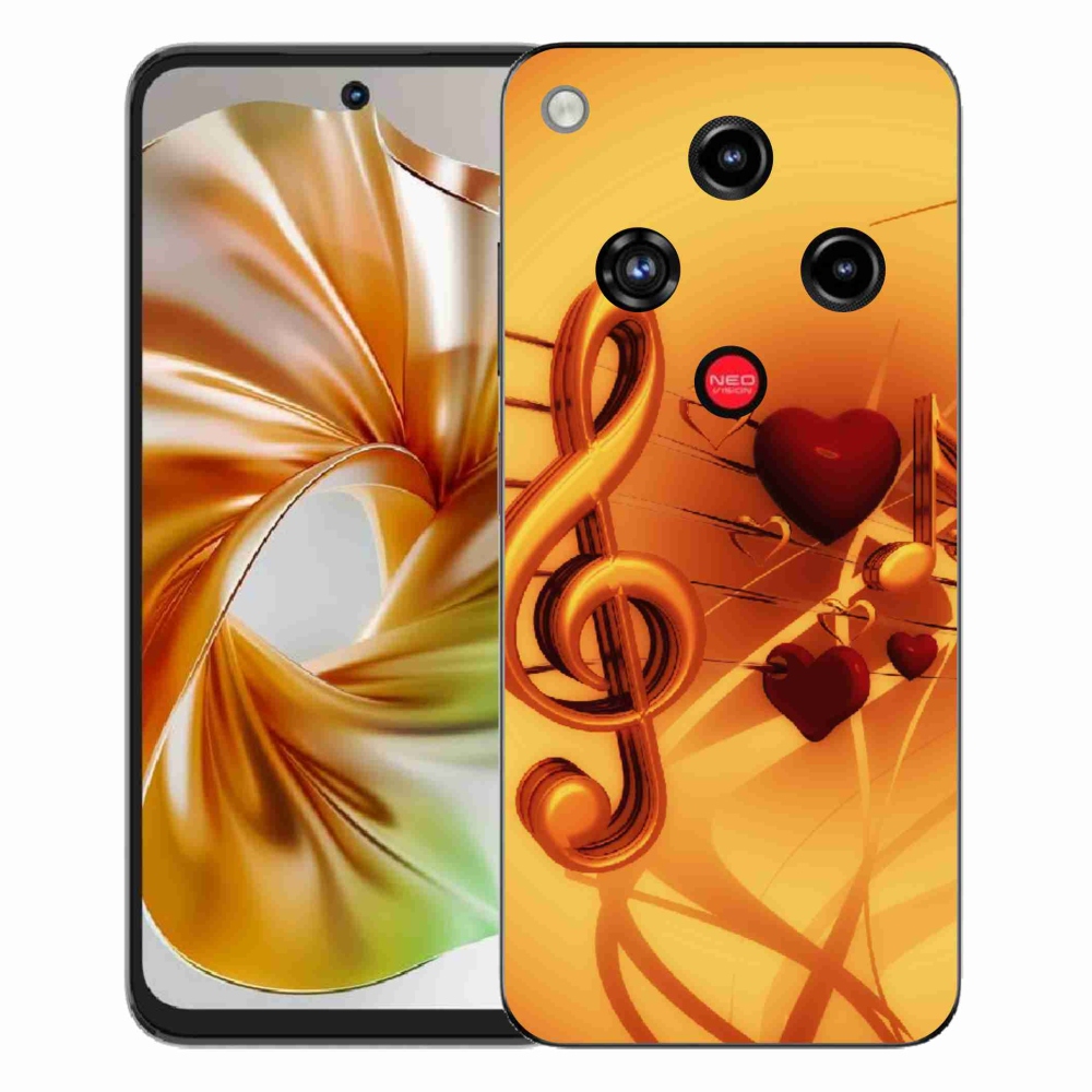 Gelový kryt mmCase na ZTE Nubia Focus 2 - noty
