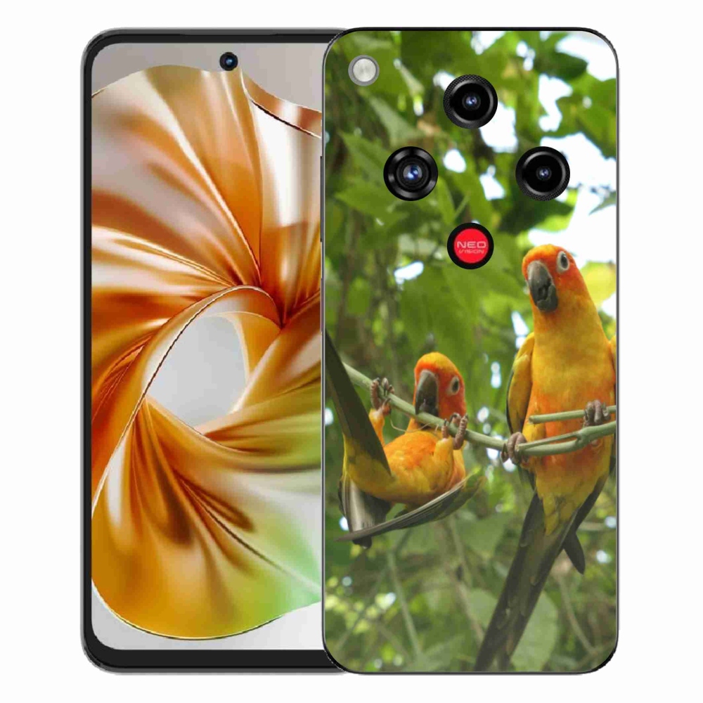 Gelový kryt mmCase na ZTE Nubia Focus 2 - papoušci aratingy