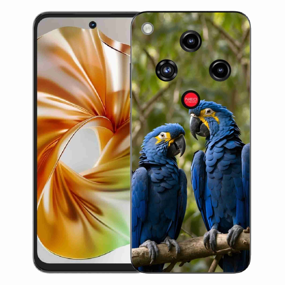 Gelový kryt mmCase na ZTE Nubia Focus 2 - papouščí duo