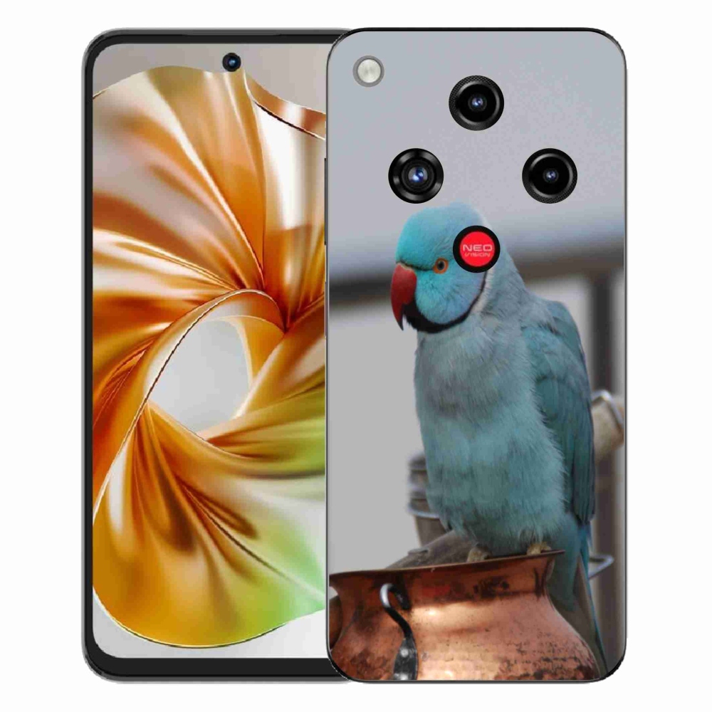 Gelový kryt mmCase na ZTE Nubia Focus 2 - papoušek alexandr modrý