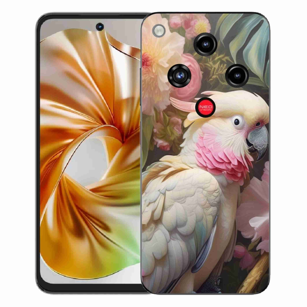 Gelový kryt mmCase na ZTE Nubia Focus 2 - papoušek kakadu růžový 2