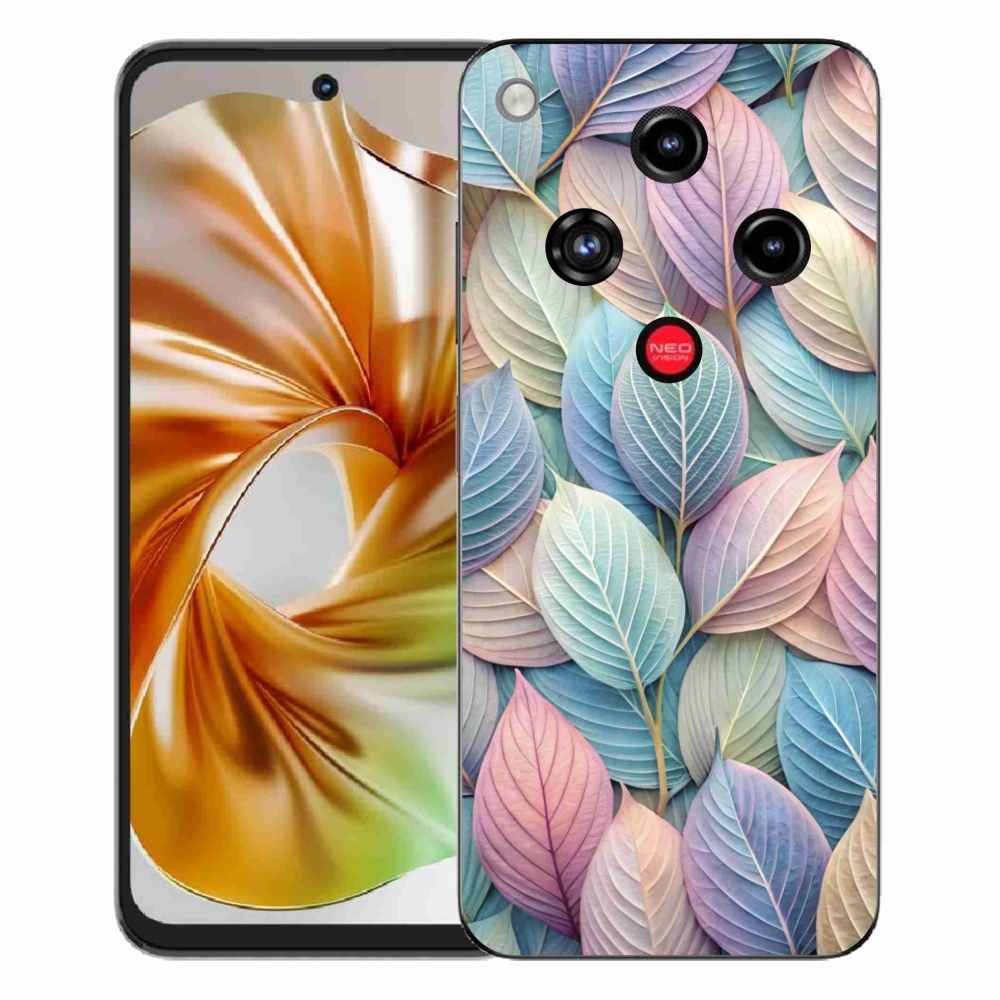Gelový kryt mmCase na ZTE Nubia Focus 2 - pastelové listy