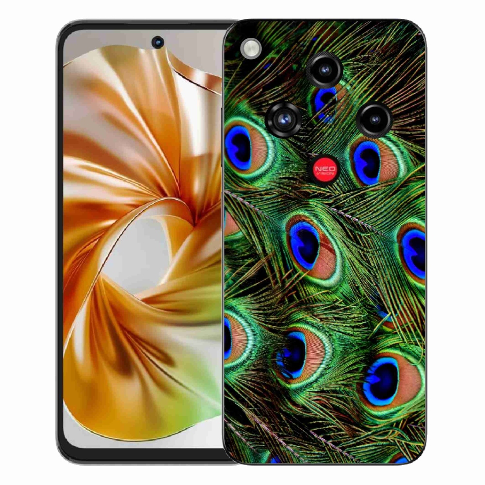 Gelový kryt mmCase na ZTE Nubia Focus 2 - paví peří