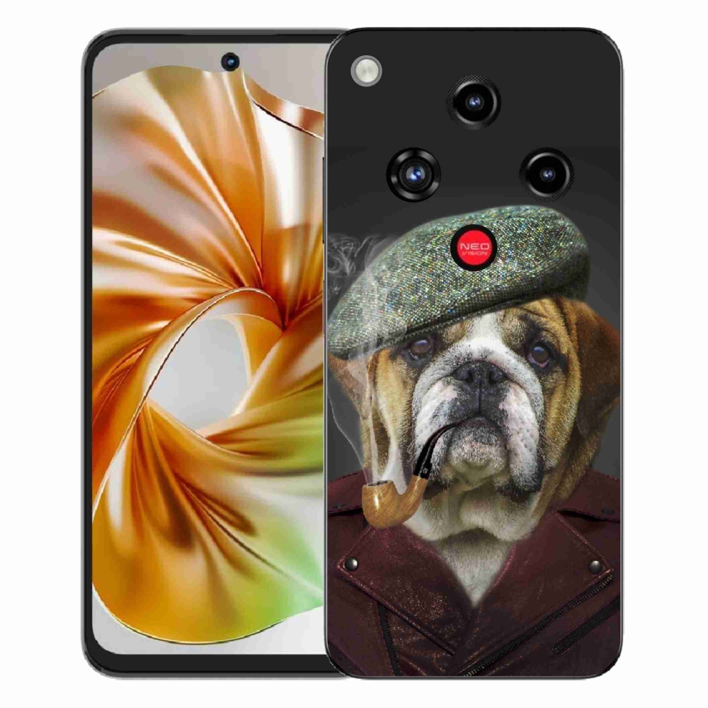 Gelový kryt mmCase na ZTE Nubia Focus 2 - pes s fajfkou
