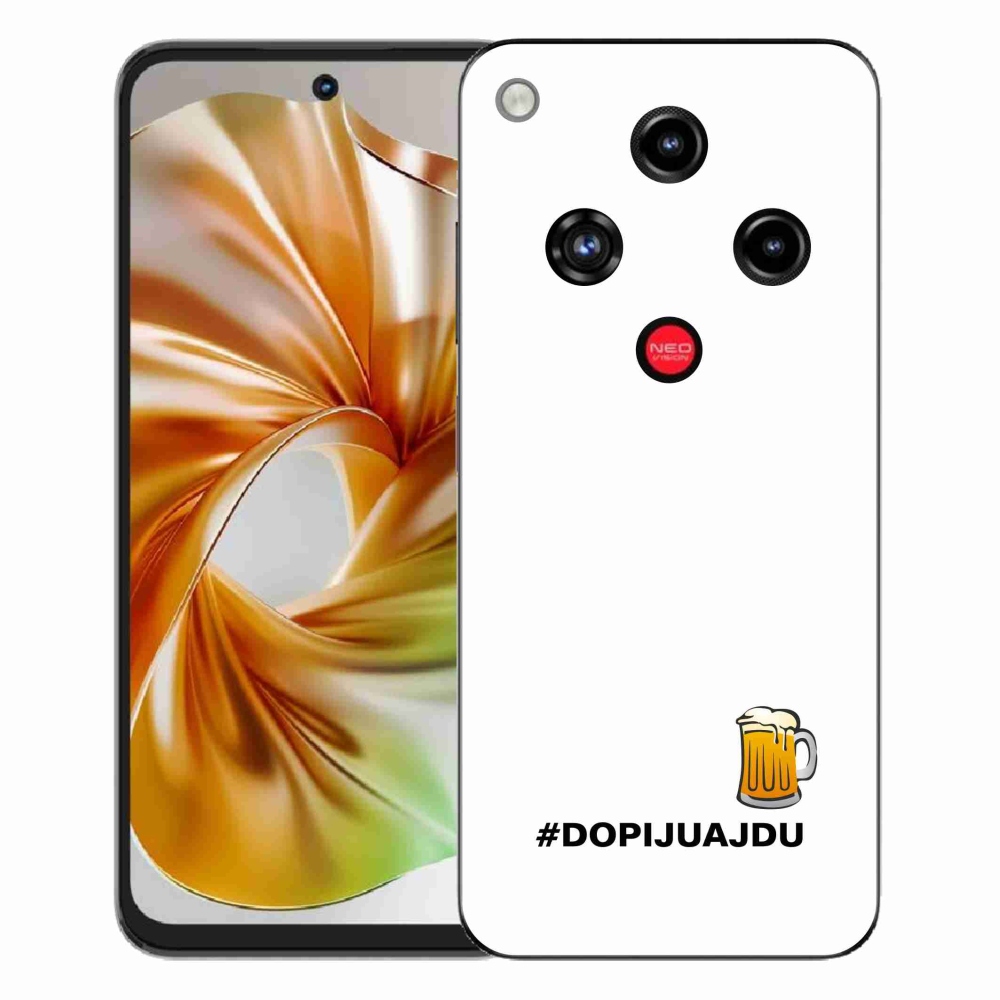 Gelový kryt mmCase na ZTE Nubia Focus 2 - pivní motiv 1 bílé pozadí
