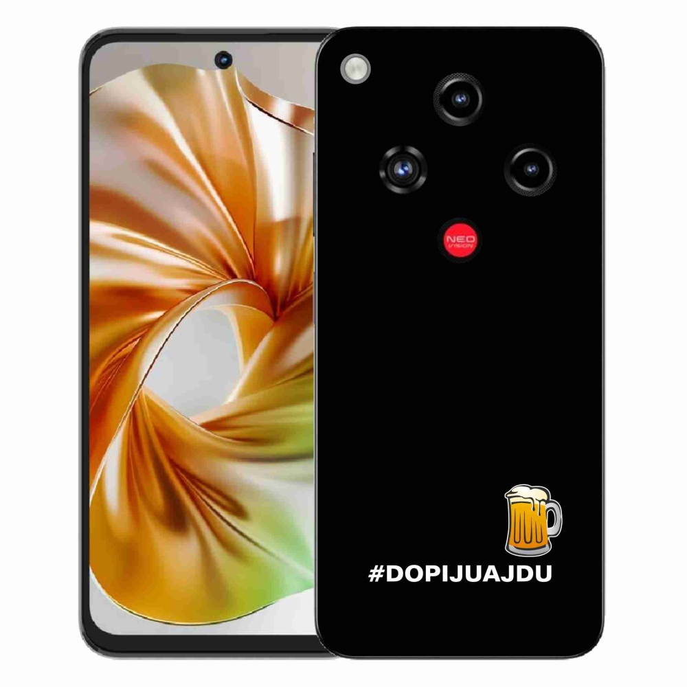 Gelový kryt mmCase na ZTE Nubia Focus 2 - pivní motiv 1 černé pozadí