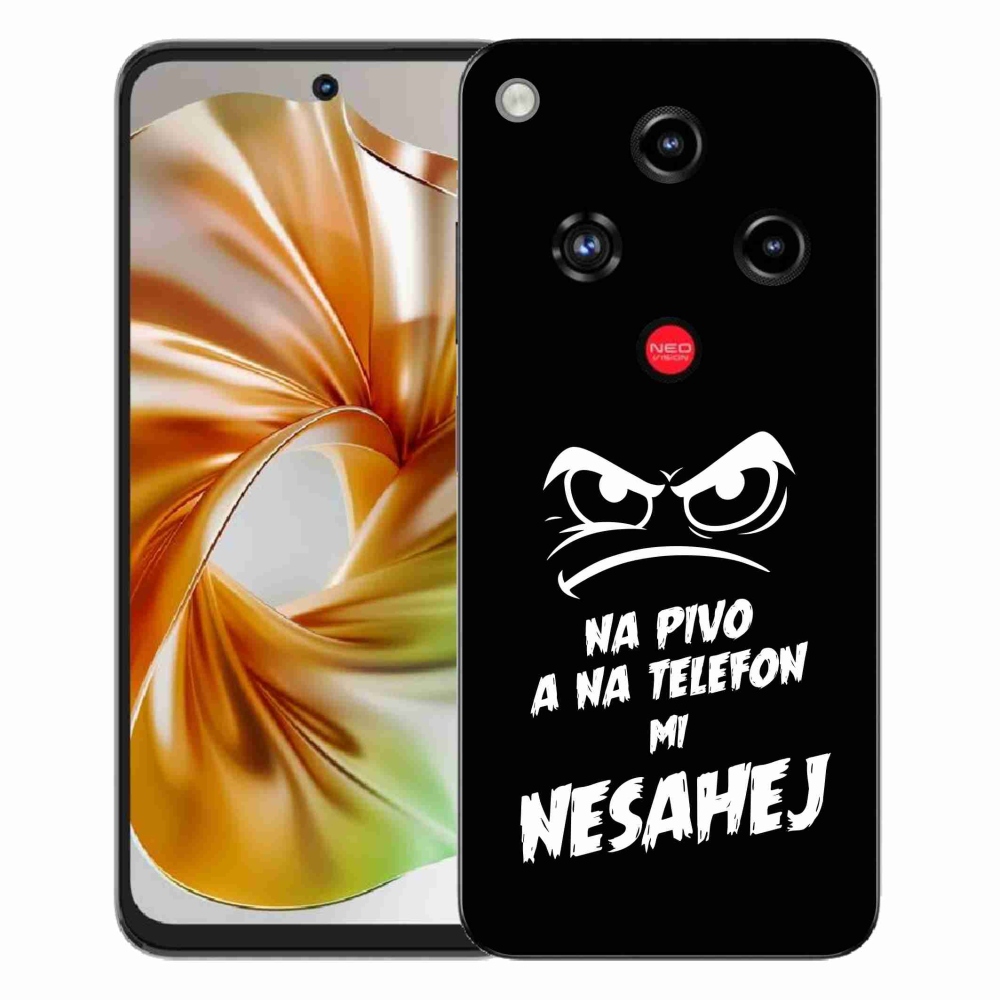 Gelový kryt mmCase na ZTE Nubia Focus 2 - pivní motiv 2 černé pozadí