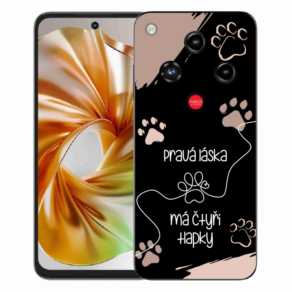 Gelový kryt mmCase na ZTE Nubia Focus 2 - psí motiv 1 černé pozadí