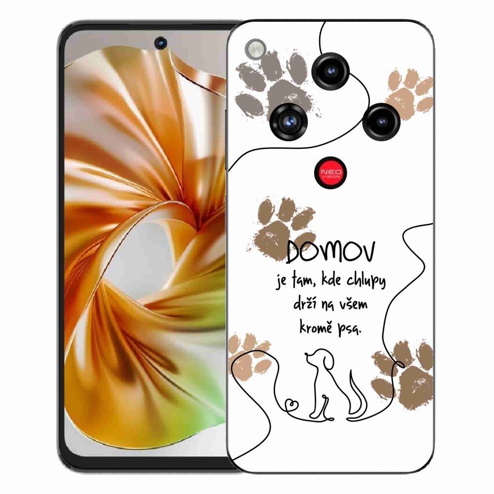 Gelový kryt mmCase na ZTE Nubia Focus 2 - psí motiv bílé pozadí
