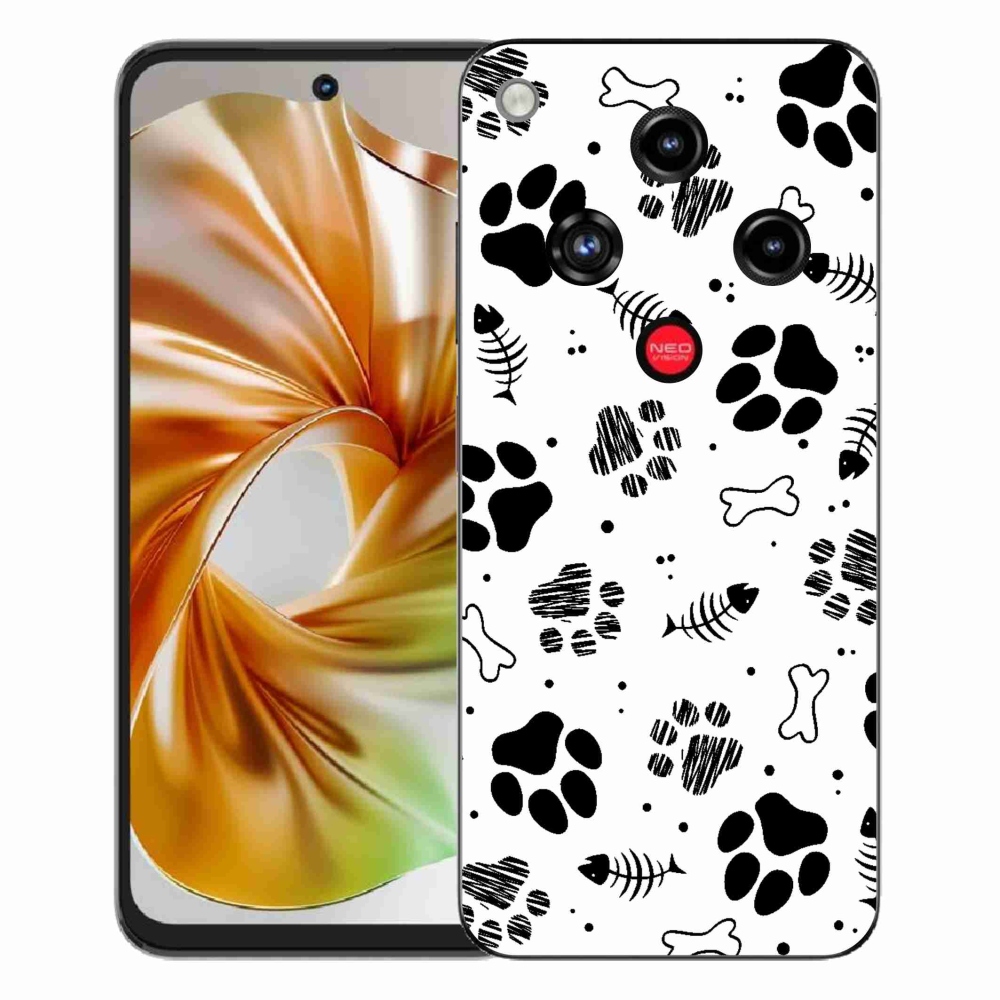 Gelový kryt mmCase na ZTE Nubia Focus 2 - psí tlapky 1