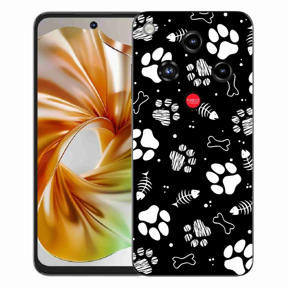 Gelový kryt mmCase na ZTE Nubia Focus 2 - psí tlapky