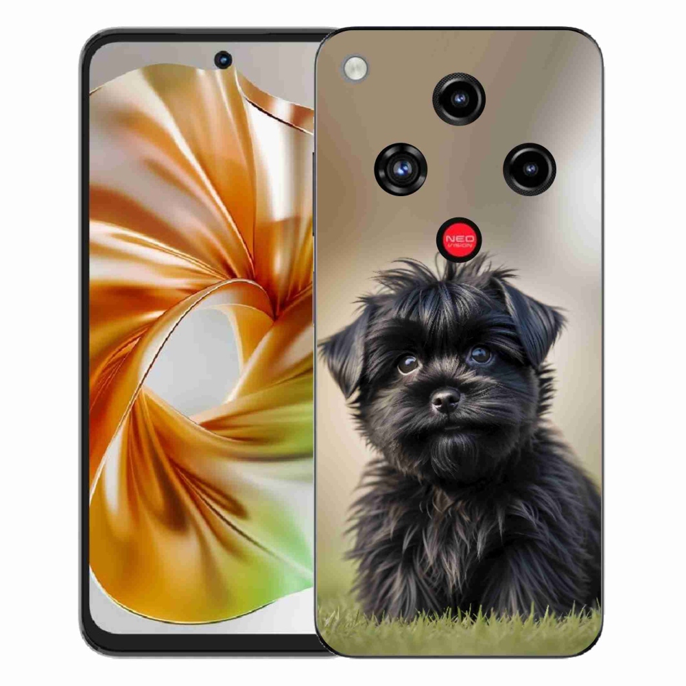 Gelový kryt mmCase na ZTE Nubia Focus 2 - roztomilý černý pejsek