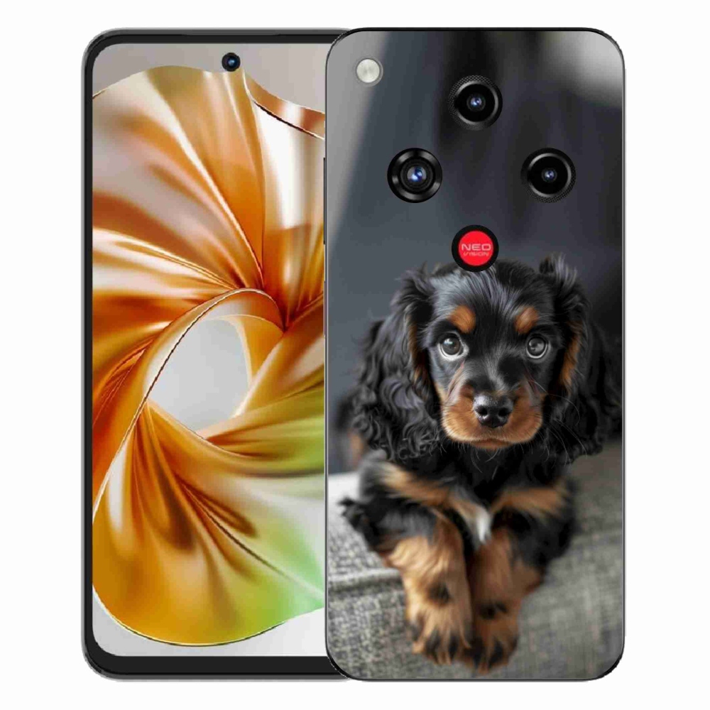 Gelový kryt mmCase na ZTE Nubia Focus 2 - roztomilý dlouhosrstý jezevčík