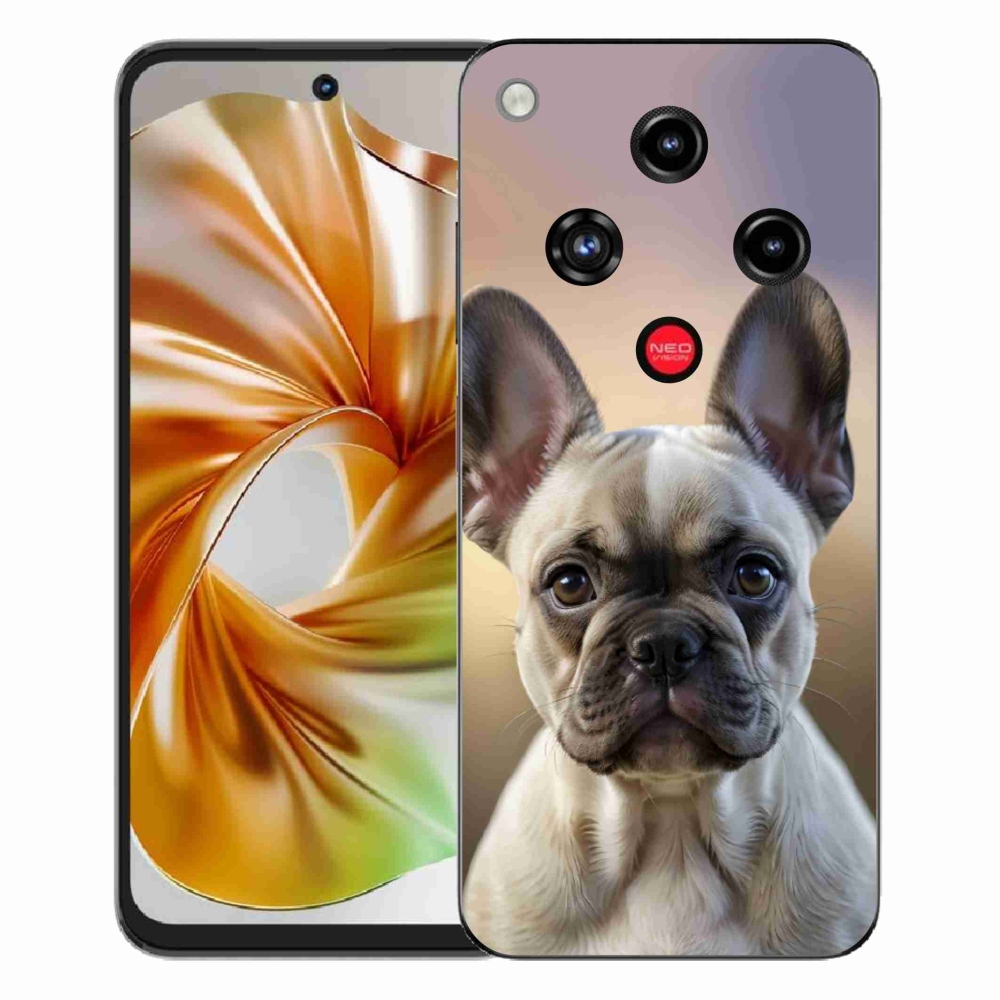 Gelový kryt mmCase na ZTE Nubia Focus 2 - roztomilý francouzský buldoček