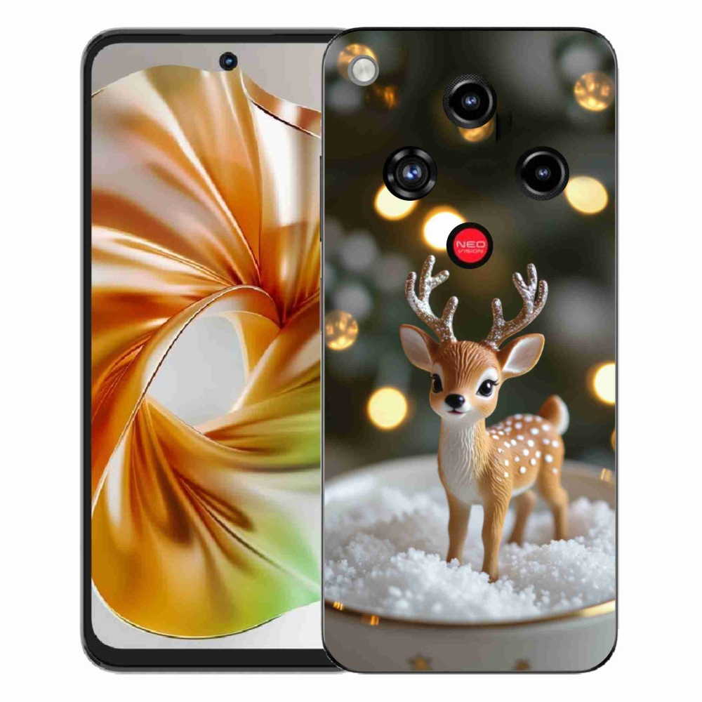 Gelový kryt mmCase na ZTE Nubia Focus 2 - roztomilý vánoční jelen