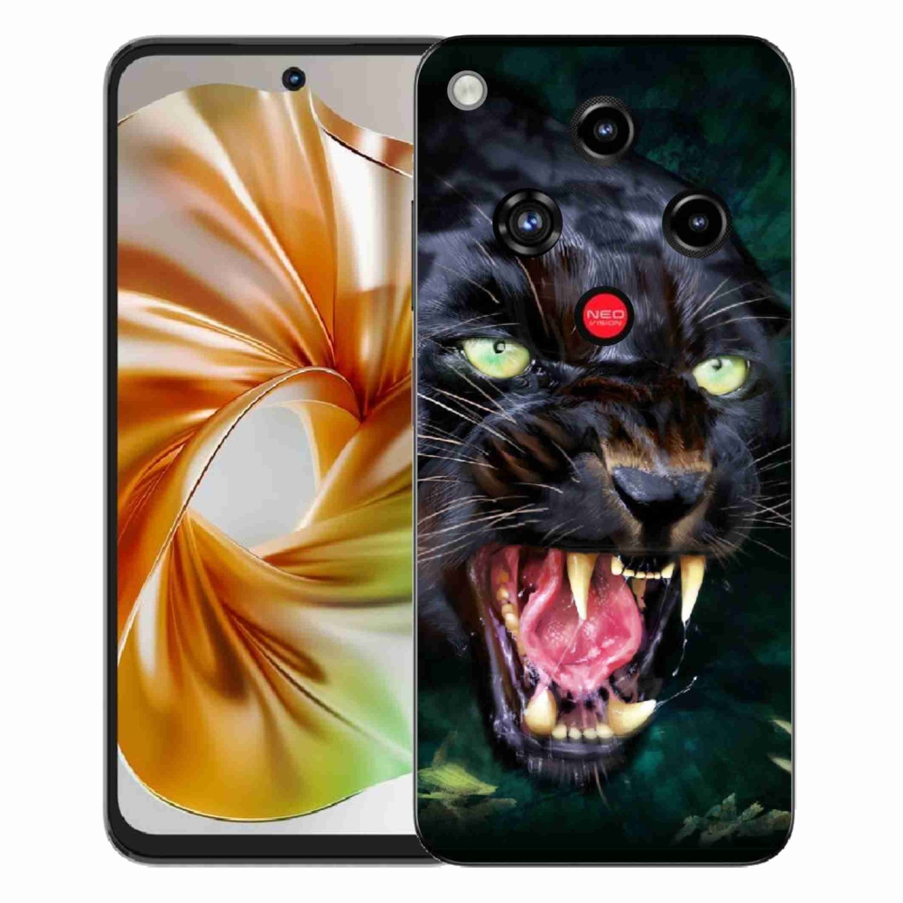 Gelový kryt mmCase na ZTE Nubia Focus 2 - rozzuřený černý panter