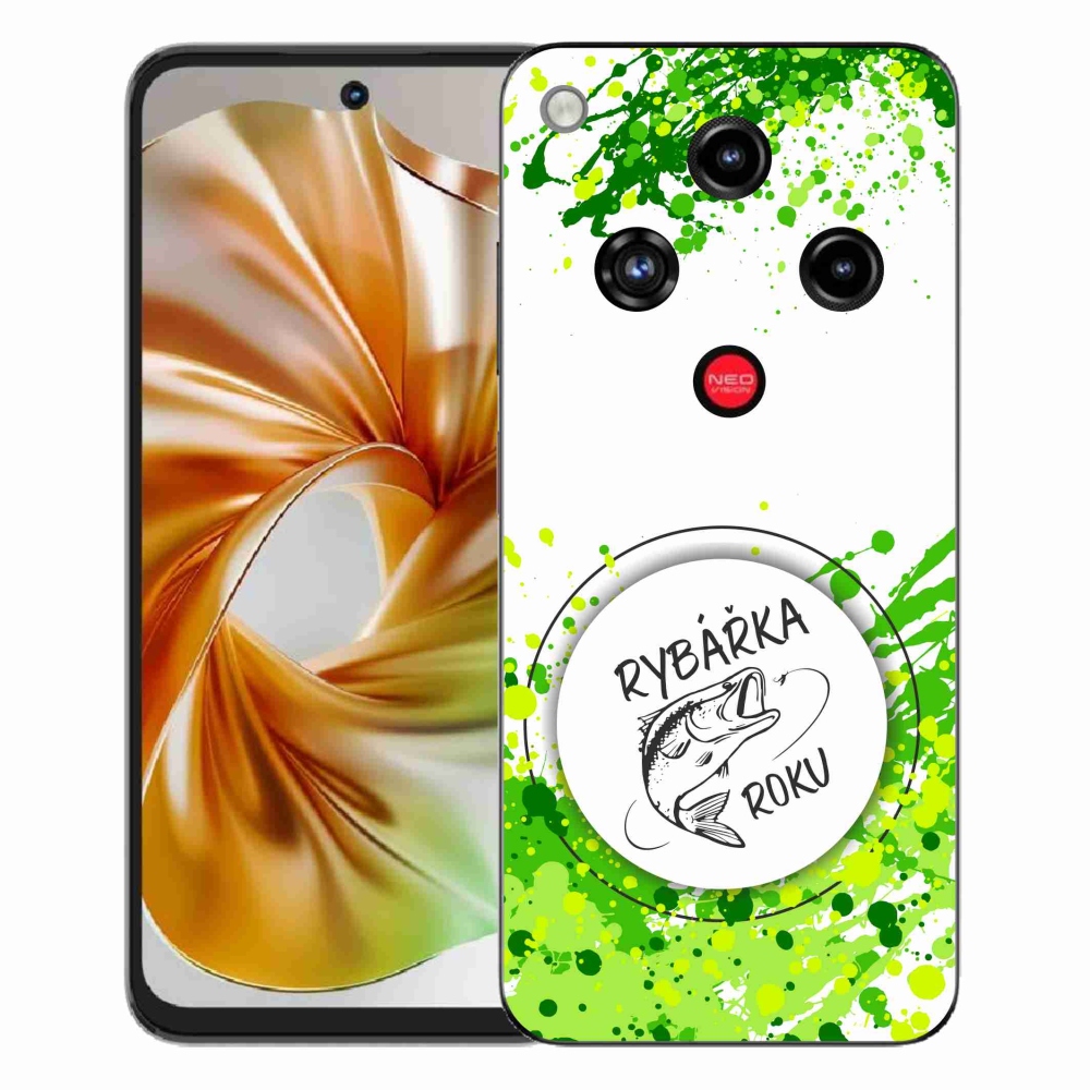 Gelový kryt mmCase na ZTE Nubia Focus 2 - rybářka roku bílé pozadí