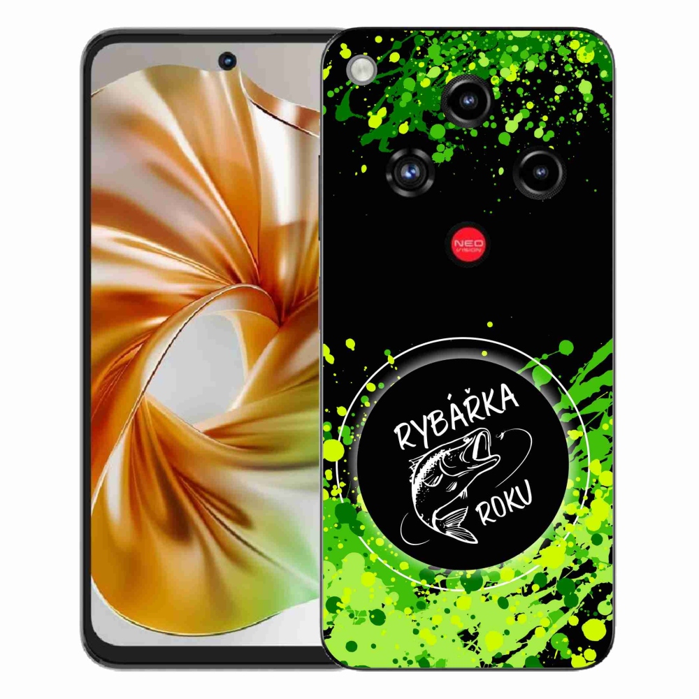 Gelový kryt mmCase na ZTE Nubia Focus 2 - rybářka roku černé pozadí