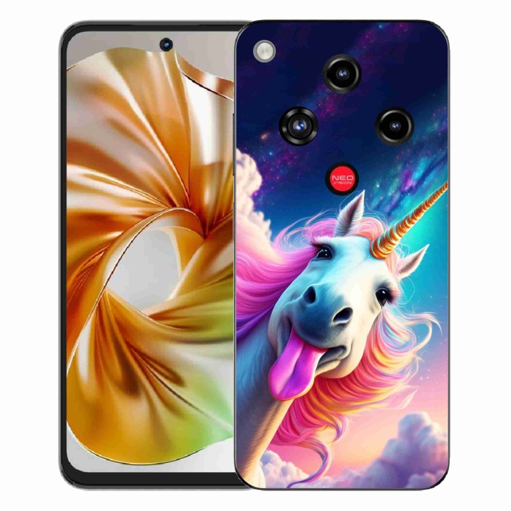 Gelový kryt mmCase na ZTE Nubia Focus 2 - šílený jednorožec