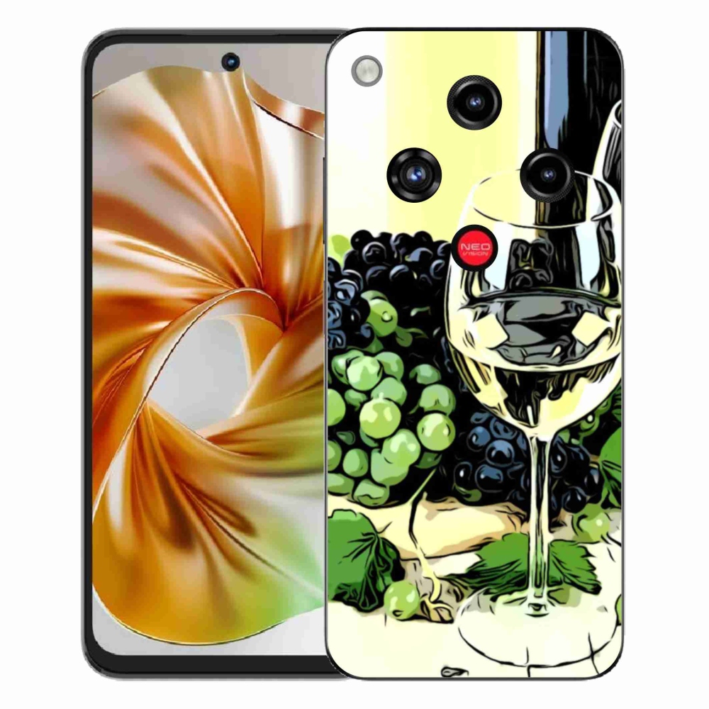 Gelový kryt mmCase na ZTE Nubia Focus 2 - sklenka vína