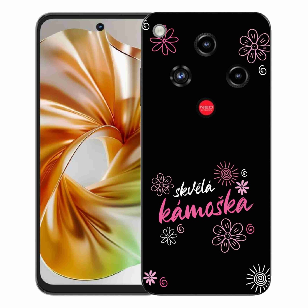 Gelový kryt mmCase na ZTE Nubia Focus 2 - skvělá kámoška černé pozadí