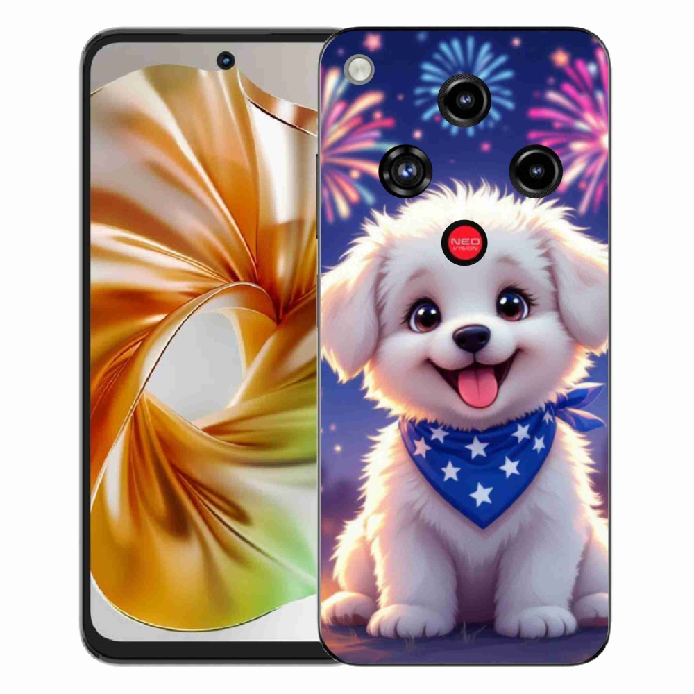 Gelový kryt mmCase na ZTE Nubia Focus 2 - slavnostní štěně