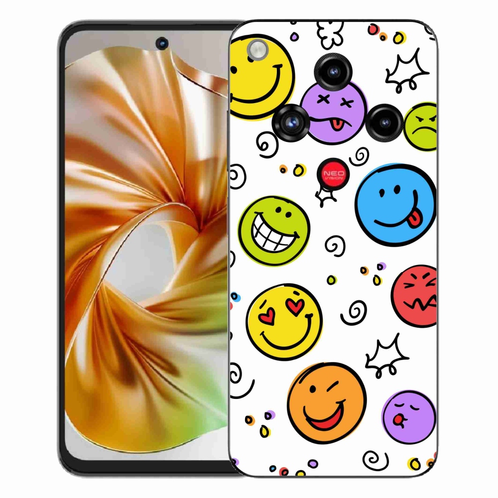 Gelový kryt mmCase na ZTE Nubia Focus 2 - smajlíci