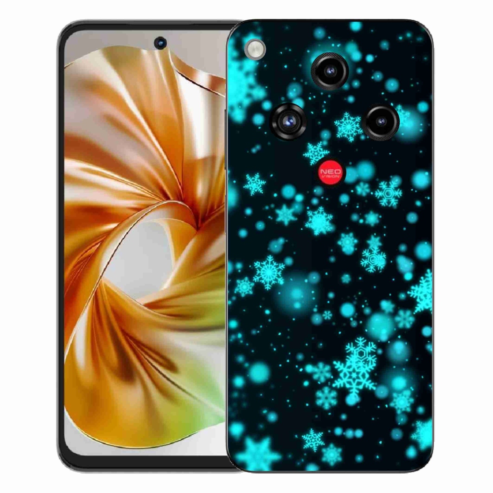 Gelový kryt mmCase na ZTE Nubia Focus 2 - sněhové vločky 1