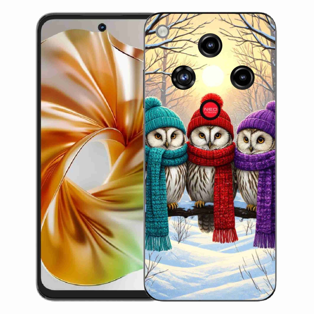 Gelový kryt mmCase na ZTE Nubia Focus 2 - soví přátelé
